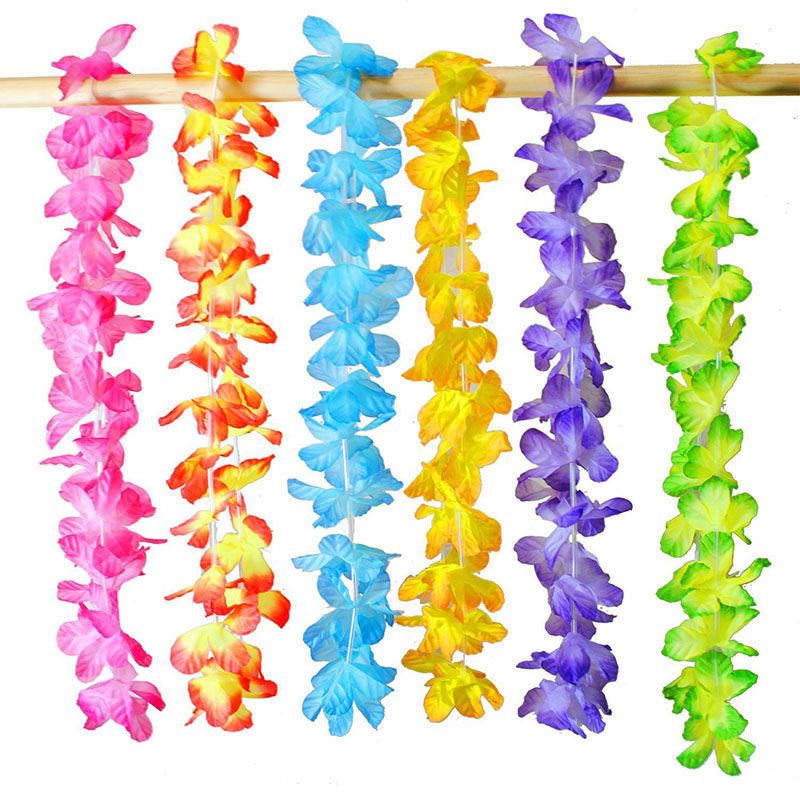 Compre 36 Unids Artificial Tropical Flores Hawaianas Hermosa Seda 