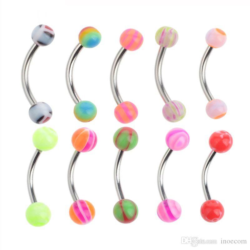 Plaqué Or Acier Chirurgical ventre Piercing barre avec CELTIQUE Anneau /&