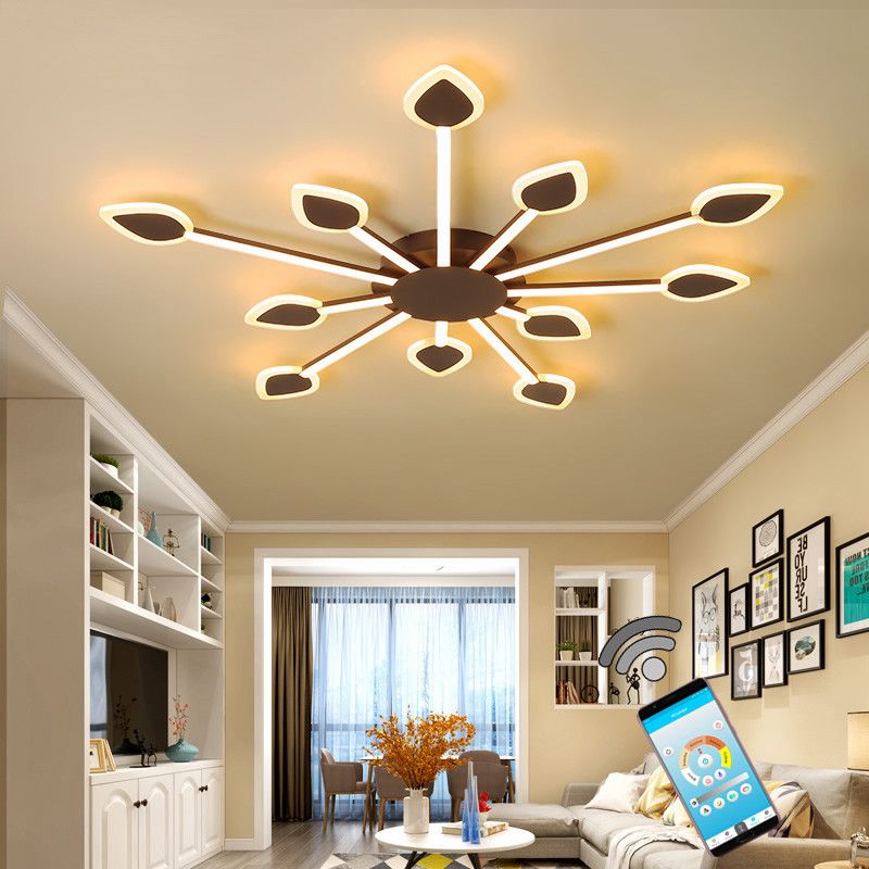 2018 New Led Chandelier Home Petal Lamp Flash Warm Decoration Study Bedroom Living Room Lamps