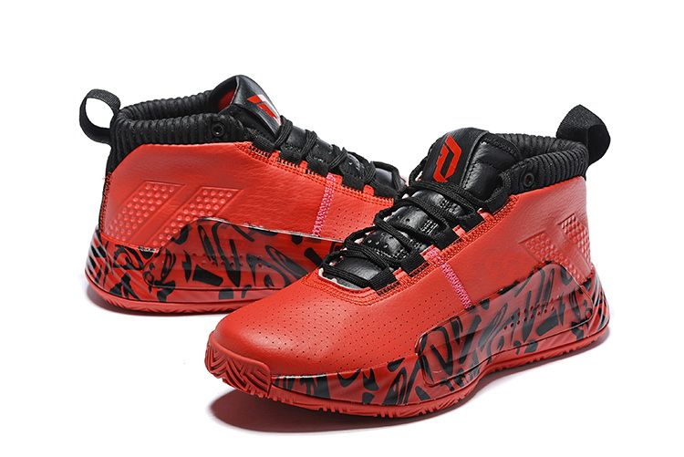 damian lillard shoes black and red
