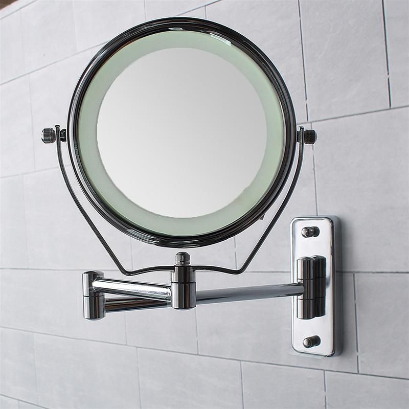 6 Inch Double Side Makeup Mirrors Led Light Illuminated 7x Magnifying Bathroom Shower Cosmetic Mirror Wall Mounted - Wall Mounted Magnifying Mirror With Led Light 6 Inch Double Side Makeup Mirrors Led Light Illuminated 7x Magnifying Bathroom Shower Cosmetic Mirror Wall Mounted - Wall Mounted Magnifying Mirror With Led Light