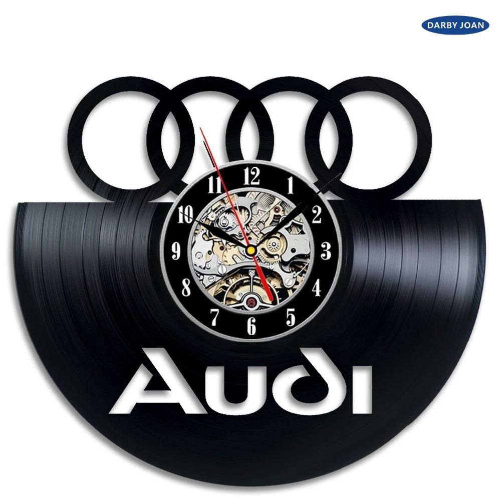 2019 Audi Car Logo Vintage Decor Gift Vinyl Record Wall Clock Unique