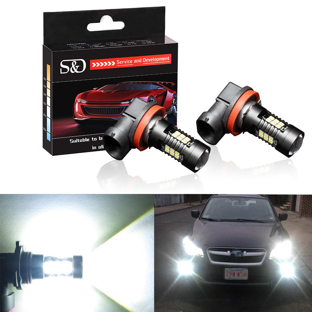 Drl Brouillard Conduite Lumière Led Circulation H11 2pcs Lampe Voiture Hb4 6000k 1200lm Hb3 H8 12v De Blanc Feux 9006 Ampoules 9005 2EYWID9H