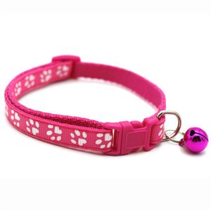 1.0 Colliers d'empreinte Patch pour animaux de compagnie Collier pour chien Chat simple avec cloche Facile à trouver Laisses Longueur réglable 19-32 cm new290F