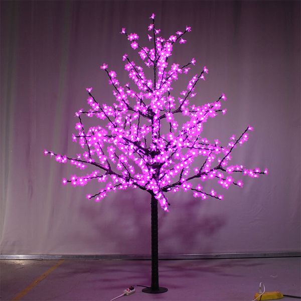1.056 Uds. Bombillas LED para adornos navideños árbol de flor de cerezo rojo/azul/verde/amarillo/blanco/rosa/púrpura opcionalmente 2m/6,5 pies de altura