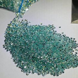 1.0Carats 1,0 ~ 3,0 mm klein formaat uitstekende gesneden groene kleur vvs1 ronde moissanietsteen losse edelsteen