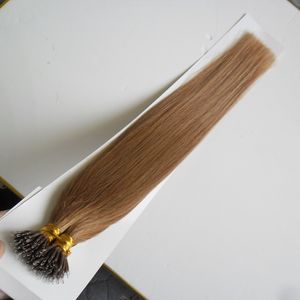 1.0 g / s 100g Rechte micro kralen Geen Remy Nano Ring Links Menselijk Hair Extensions 14 