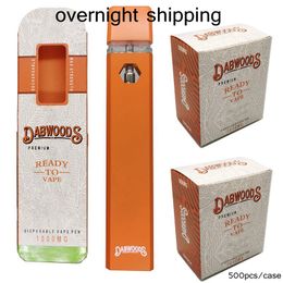 1,0 ml Dabwoods Disposable Vape Pen 2-3 Days de livraison 280mAh Batterie rechargeable VIDE 510 Vaporisateur Pens Orange Starter Kits 500PCS / CASE