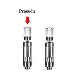 1,0 ml M6T Press Tips Atomiseur G5 Cartouches de vape en céramique Réservoir transparent en plastique Rond Push Top 510 Fil épais Huile Vide Chariots de vape