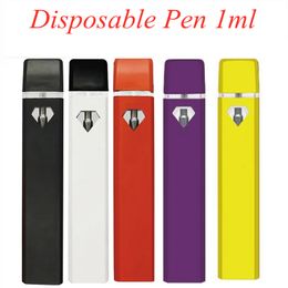 1,0 ml rechargeable jetable vape stylo 280 mah batterie e-cigarette pod céramique bobines pour appareils à huile épaisse vaporisateur personnaliser couleur logo 100 pcs/lot vide D7