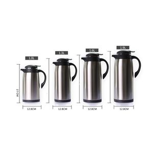 1-1.9L Glasvoering Grote capaciteit isolatie vacuümflessen ketel china roestvrij staal koffie warm water thermosfles pot lj201218