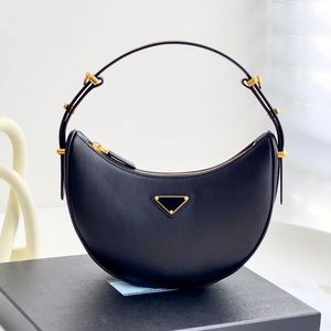 1 1 Zwart Wit Designer Schoudertas Dames Heren Driehoek Cadeau Okseltassen Crossbody Halve Maan Tassen Luxe Portemonnee Handtas Echt Leer Tote Clutch Onderarm Tasriem