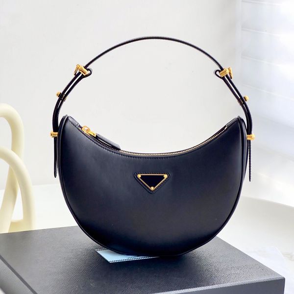 1 1 Bolso de hombro de diseñador blanco negro para mujer para hombre triángulo regalo bolsas de axila crossbody media luna bolsas de lujo bolso bolso real cuero totalizador embrague axila bolsa correa