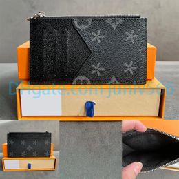 1 1 Designers Portefeuille Porte-monnaie Porte-monnaie 4 fentes pour cartes Poche de luxe pour femmes Porte-cartes en cuir Hommes Fermeture à glissière Zippy CardHolder M30271 Fleur marron Long Portefeuilles Pochette clé