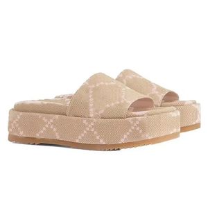 Plate-forme sandales de plage de sable imprimé chaussures de pantoufles d'été de mode florale