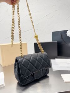 Sacs de créateurs de mode femmes sac portefeuille sac à main caviar leahter épaule sac à bandoulière dame sacs de luxe chaîne en métal embrayage rabat fourre-tout sac fil sac à main 20 x 14 cm