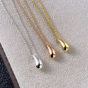 1:1 High End Dames Designer Kettingen Tiffancy Koreaanse Godin Tranen Regendruppels Ketting Dames Luxe 18k Gouden Designer Ketting met Tiffin Origineel Logo