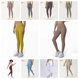 Align Costumes stof effen kleur dames yogabroek hoge taille sport gymkleding leggings elastische fitness dame buitensportbroeken