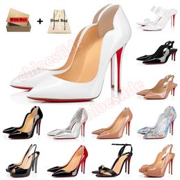 Christian Louboutin Red Bottom High Heels Zapatos de vestido, tacones altos rojos, diseñador femenino de lujo, desvela los dedos de los pies so Kate stiletto sandalias 【code ：L】