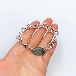 1 1 S925 Sterling Silver Oval Pendant Exclusieve Sale Bracelet Originele hoogwaardige sieradenliefhebbers Wedding Valentine Gift H0918
