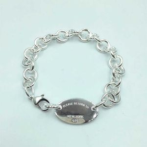 1:1 S925 Sterling Zilveren Ovale Hanger Exclusieve Verkoop Armband Originele Hoge Kwaliteit Sieraden Liefhebbers Bruiloft Valentine Gift H0918