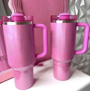 US Stock de Quencher H2.0 40oz mokken Zwarte chromers geïsoleerd schone leisteen autocops roestvrijstalen koffie termoS tumbler winter roze doel rood cosmo neon wit