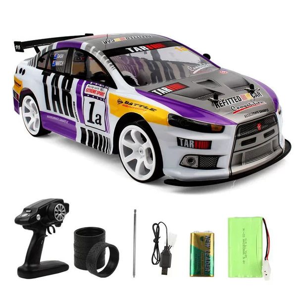 1 10 4WD 70KMH RC DRIFT CAR DUVE ROUILES DIFFICATION ANTI-Collision Off Road Racing RC Car Off Road 4 Toys RC Drift Car Big Speed 240328