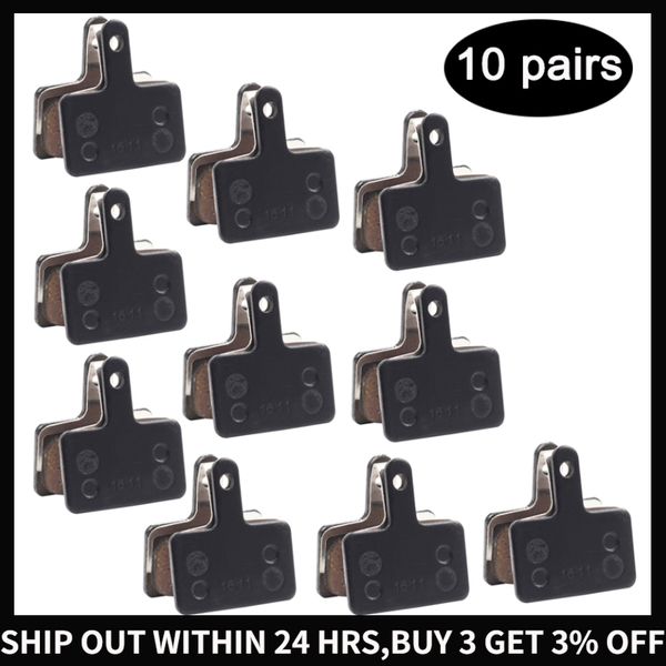 1-10 pack accessoires de vélo MTB Résine des plaquettes de frein à disque semi-métal pour Shimano B01S M375 M395 M446 M485 M486 M416 Deore M515 M525