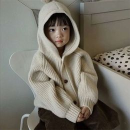 1-10 jaar peuter Baby Sweater Cardigans voor jongens en meisjes met een kap knop Sweaters jassen Kinderen vallen bovenkleding jas 8 L2405
