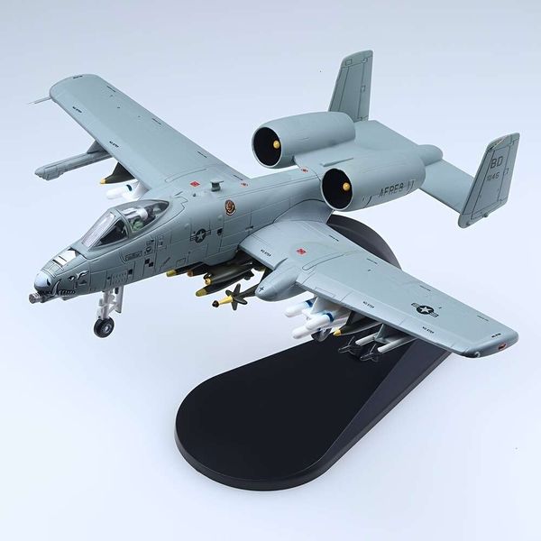 1/100 A-10 Thunderbolt II Warthog Attack Plane Metal Fighter modelo militar para colecciones y regalo
