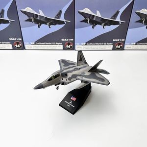 1/100 échelle alliage combattant F-22 US Air Force avion F22 Raptor modèle avion modèle d'avion pour enfants jouets cadeau Collection 240118