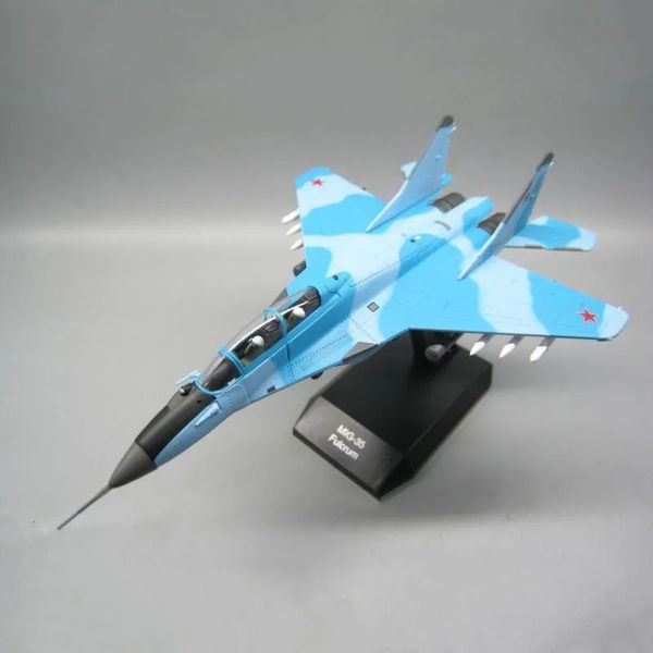 1/100 échelle russie Fulcrum MIG-35 avion avion de chasse modèles enfants jouets pour affichage collections 240115