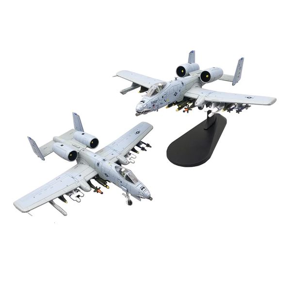 1 100 Escala EE. UU. A-10 A10 Thunderbolt II Warthog Hog Attack Plane Fighter Diecast Metal Avión Avión Modelo Niños Niño Juguete 240131