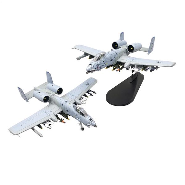 1/100 Escala EE. UU. A-10 A10 Thunderbolt II Warthog Hog Attack Plane Fighter Diecast Metal Avión Avión Modelo Niños Niño Juguete 240219