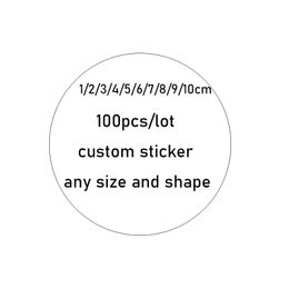1-10 cm aangepaste stickers cirkel papier logo decoratie kleurlabels met uw winkelnaam persoonlijk cadeau zegel lijm