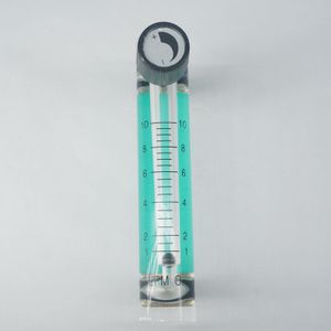 Stroommeters 1-10l/min lzm-6t acryl paneel gas lucht zuurstof flowmeter rotameter met regelklep 8 mm slang Barb 116 mm lengte