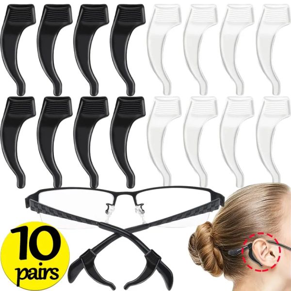1/10 Papa de silicona Clear Antiskid Ear Games Gafas Anti -Slip y Anti Anti -Fallas Gafas de sol Gafas Manga de marco Adjunta