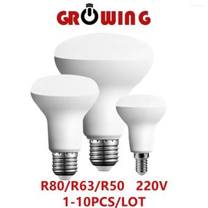 1-10 pièces usine directe LED lampe de bain champignon R50 R63 R80 220V 6W 10W 12W lumière blanche chaude Non stroboscopique en ligne avec ERP2.0