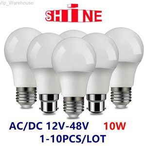 1-10 unids/lote DC/AC 12 V-48 V Bombilla LED E27 B22 lámparas 10 W Bombilla para bombillas de luz LED solares 12 voltios lámpara de bajo voltaje iluminación HKD230824