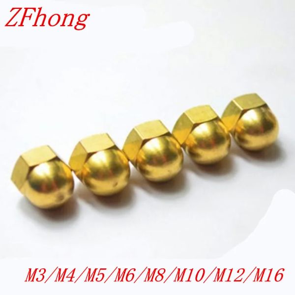 1-10pcs M3 M4 M5 M6 M8 M8 M10 M12 M16 Copper en laiton de la tête de noix