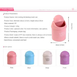 1 ~ 10 stcs mini Desktop Bin Small Trash Can Tube met Cover Slaapkamer Trash Garbage kan reinigen Workspace keuken opberghuis