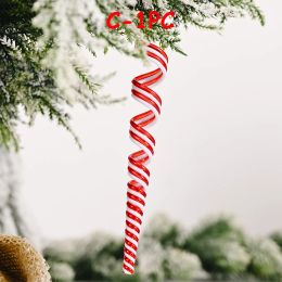 1/10Pcs Red White Christmas Lollipop Candy Pendants for Xmas Tree Hanging Ornaments Christmas Decorations for Home New Year Gift