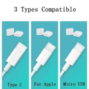 1-10pcs Type C Micro USB Port Dust Plug Couvre pour les données de charge iOS Câble de protection anti-dust pour Apple iPhone universel