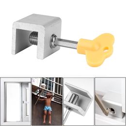 1/10pcs Fenêtre Sécurité Key verrouillage de porte coulissante Porte des portes Sécurité de la sécurité des enfants Lock d'amélioration des ménages de la sécurité de la sécurité des enfants