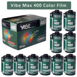 1-10 Roll Vibe Max 400 Color Película 27exp/Roll ISO400 135 Película negativa de 35 mm Película para Vibe 501F Camera (Periodo de validez2025.06)