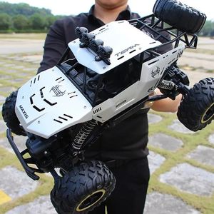 1 12/1 16 4WD RC-auto met LED-verlichting 2.4G Radio Remote Control Buggy Off-Road Control Trucks Boys Toys For Children 240312