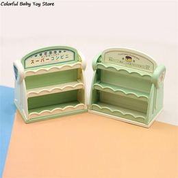 1:12 Dollhouse Miniature Affiche étagère Snack Rack Dessert Stand Storage Rack Model Supermarket Decor Toy House Doll House