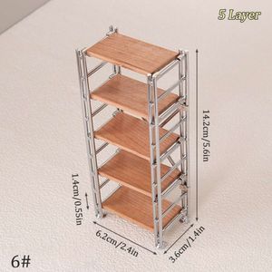 1:12 Dollhouse Storage Rack Rack Shelf Supermarché Supermarché Stand meubles accessoires pour Doll House Decor Kids Toys DIY