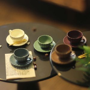 1/12 schaal Miniature Dollhouse Afternoon Coffee Tea Cup Mini -servies voor S Doll Kitchen Accessories
