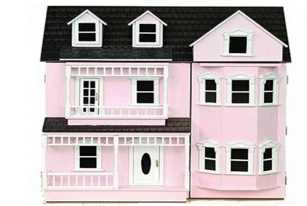 1 Villa Villa élégant Fancy Wooden Toy Doll House pour enfants Victorian Dolls House Kits257S3162345